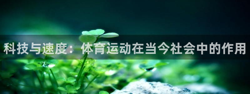 黑白体育赛事直播官网：科技与速度：体育运动在当今社会中的作用